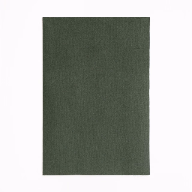 Deep lichen green velvet swatch with a softly varied, plain nap