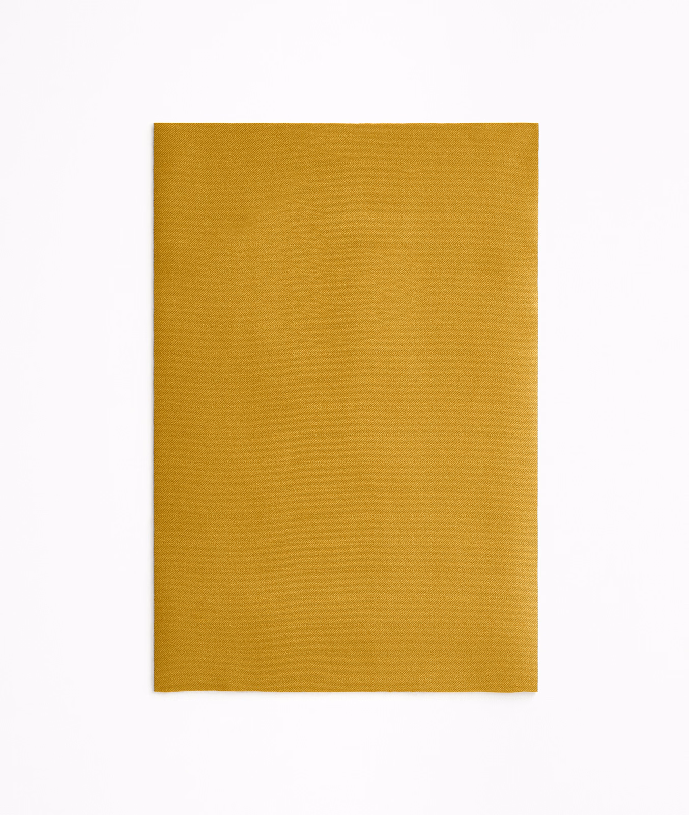 Plain mustard-yellow velvet swatch with softly shifting golden pile