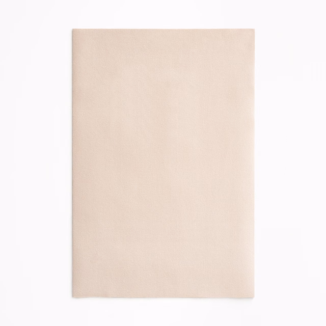 Pale blush-beige velvet swatch with a quiet, softly reflective nap