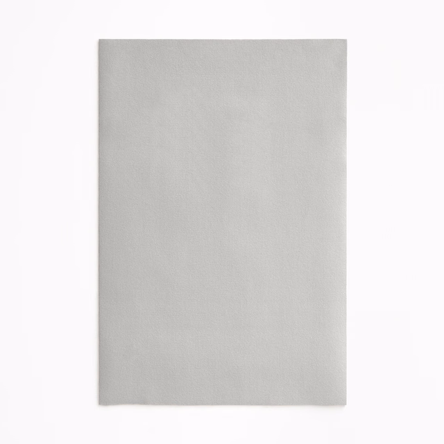 Pale cool-grey velvet swatch with a plain, softly brushed surface