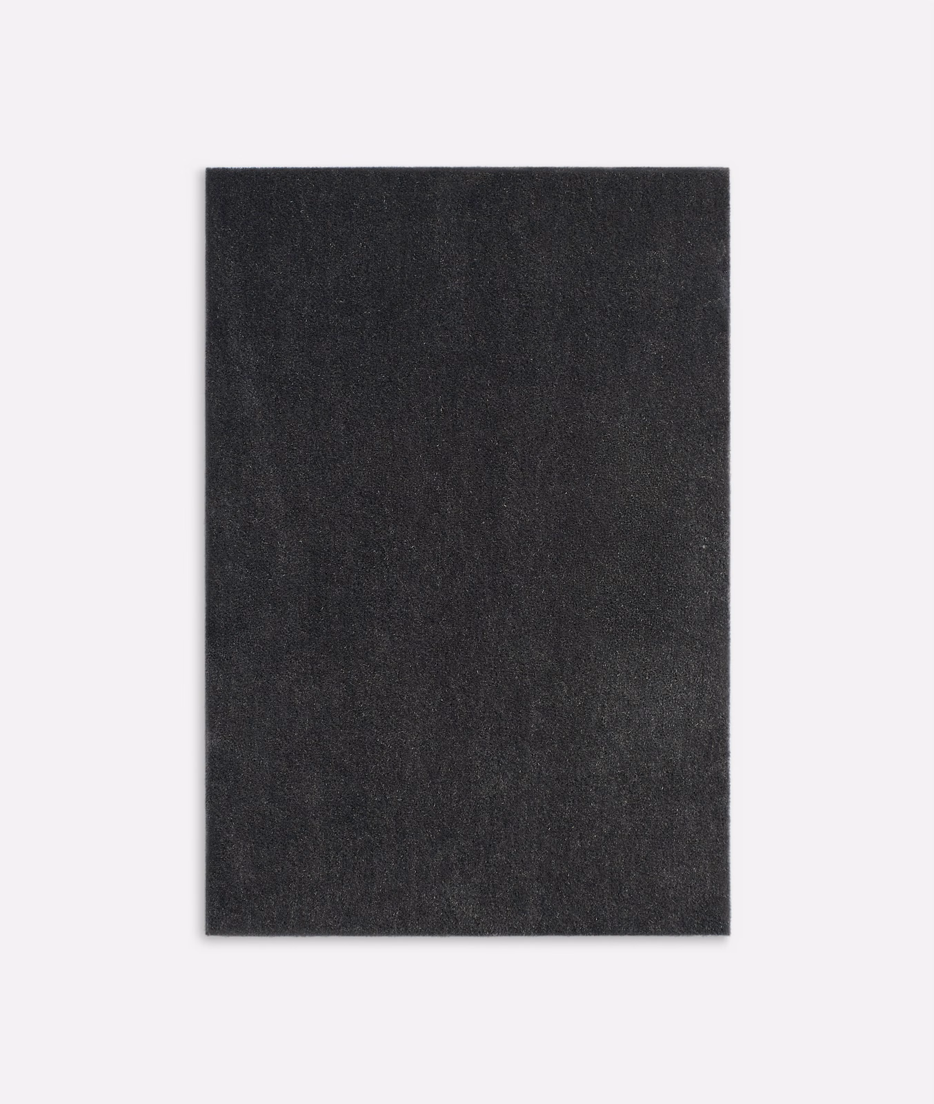 Deep charcoal grey velvet swatch with a subtly mottled brushed nap and plain surface
