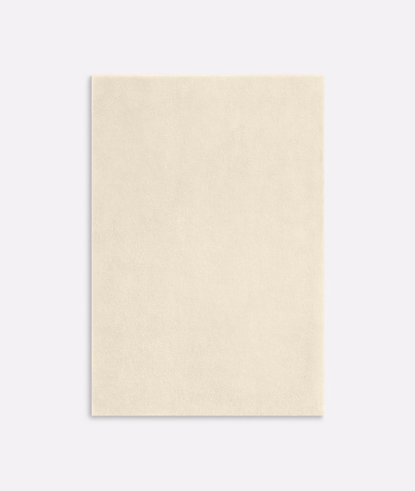 Pale ivory velvet swatch with a softly brushed, nearly plain surface