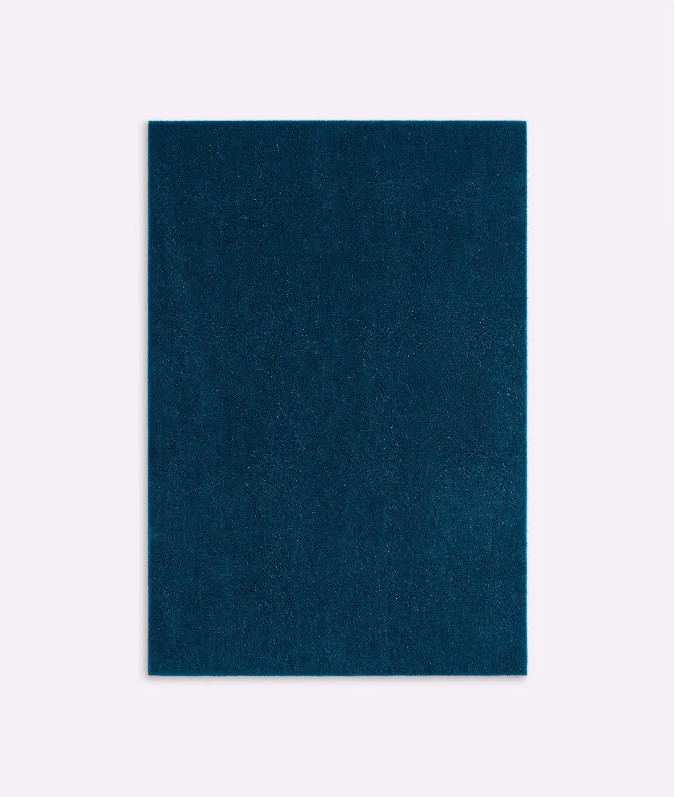 Deep blue-teal plain velvet swatch with softly shifting short pile
