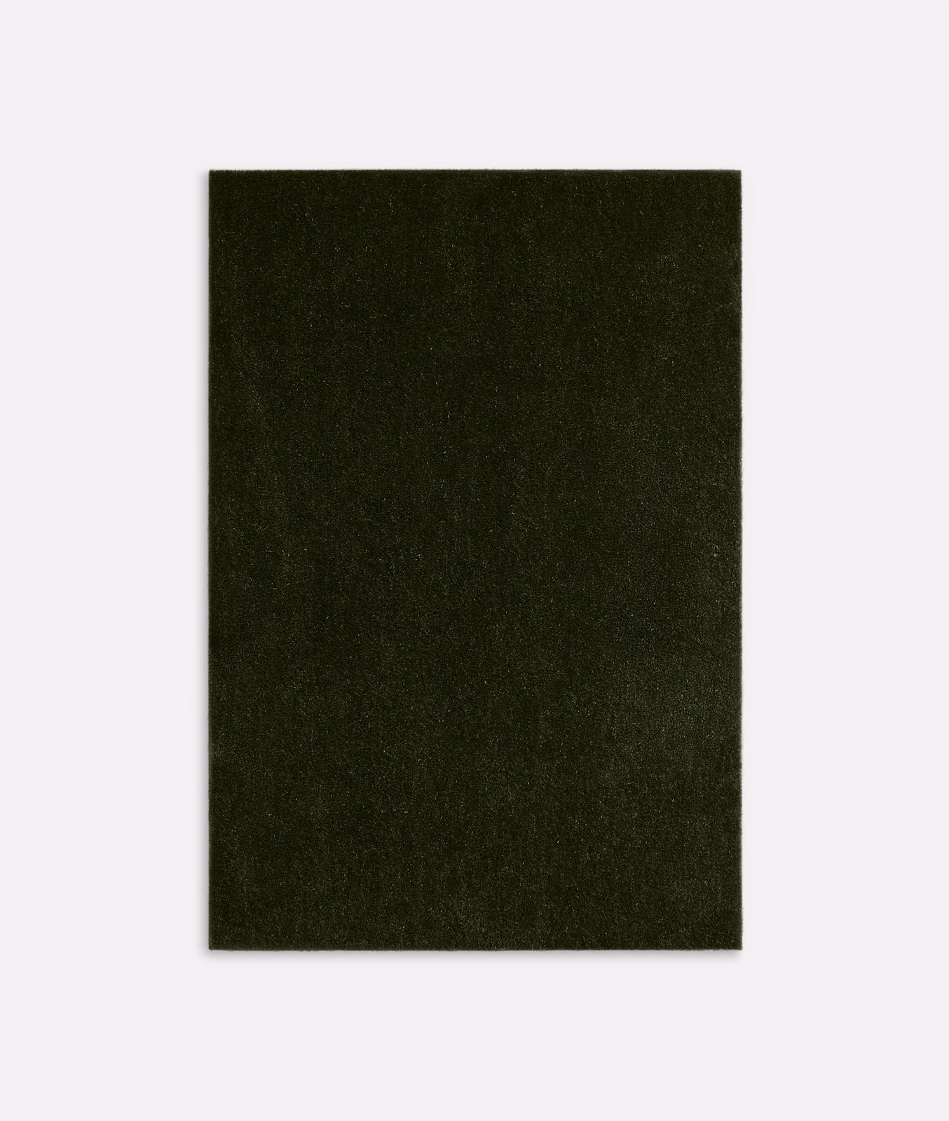 Blackened moss olive velvet swatch with a softly textured, light-catching nap