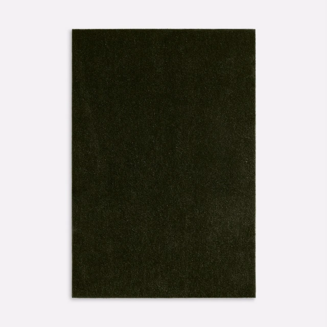 Blackened moss olive velvet swatch with a softly textured, light-catching nap