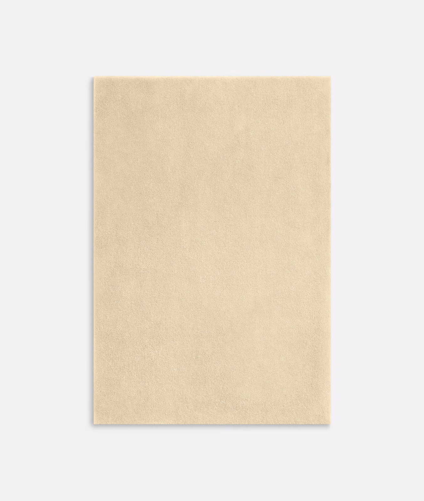 Warm ivory velvet swatch with an even, softly brushed plush texture