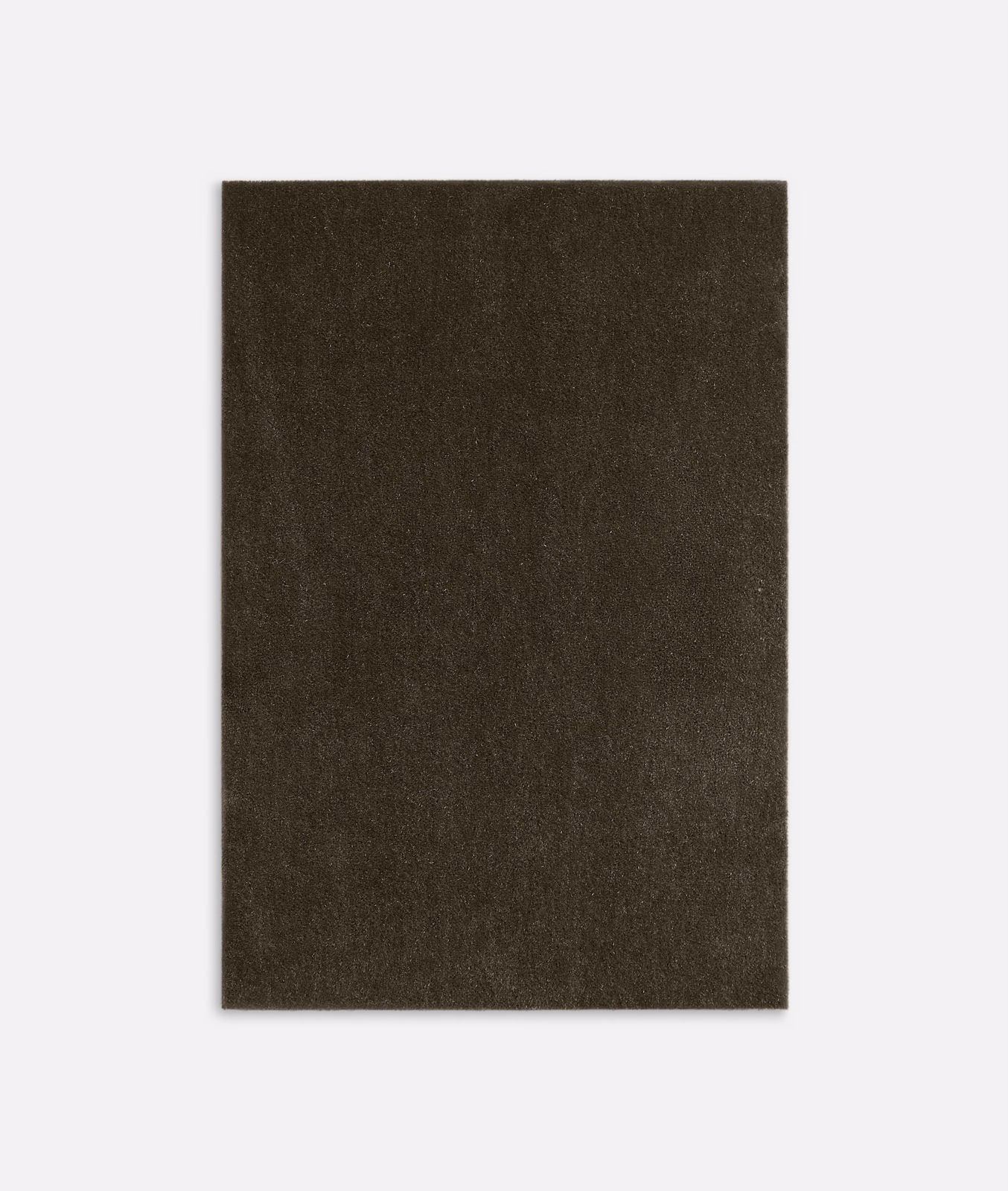 Deep brown-taupe velvet swatch with a softly varied, light-catching pile