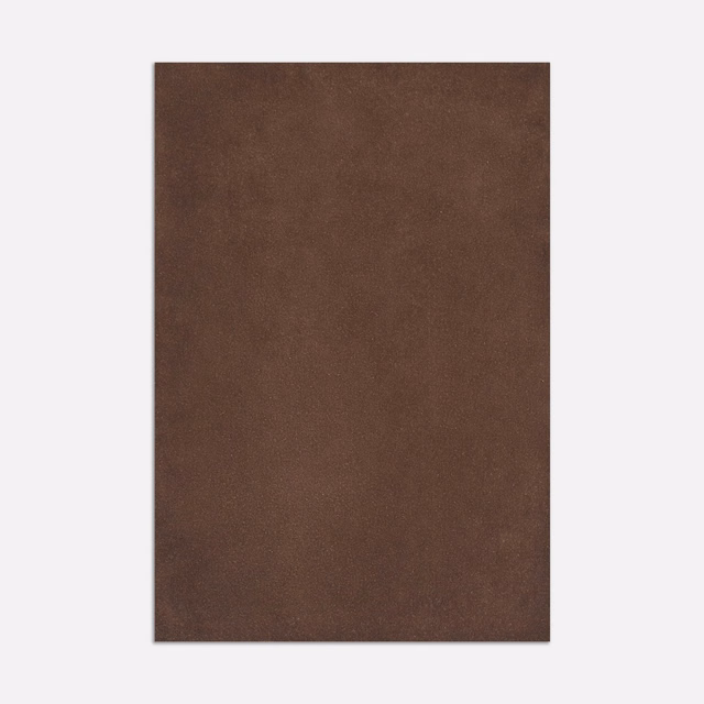 Deep warm brown velvet swatch with softly mottled, light-catching nap