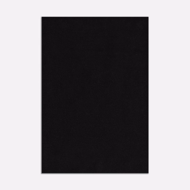 Near-black plain velvet swatch with a softly matt, fine-textured surface