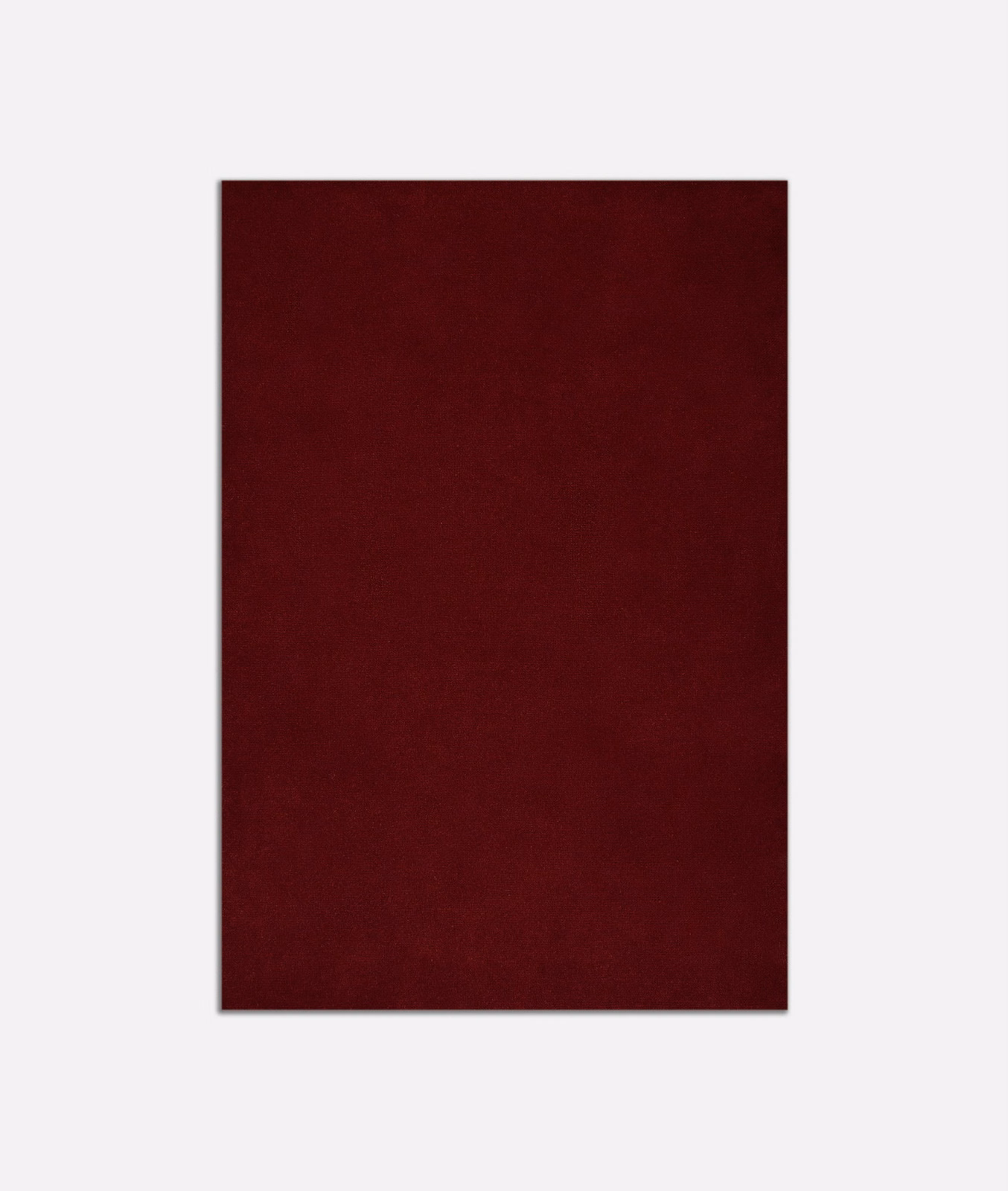 Deep oxblood red velvet swatch with subtle nap variation and a plain surface