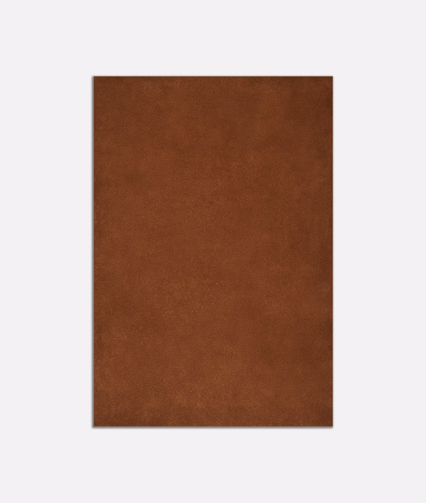 Warm russet-brown velvet swatch showing a softly mottled, light-catching nap