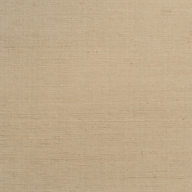 Warm sandy beige wallpaper with fine tonal chevrons and a softly textured surface