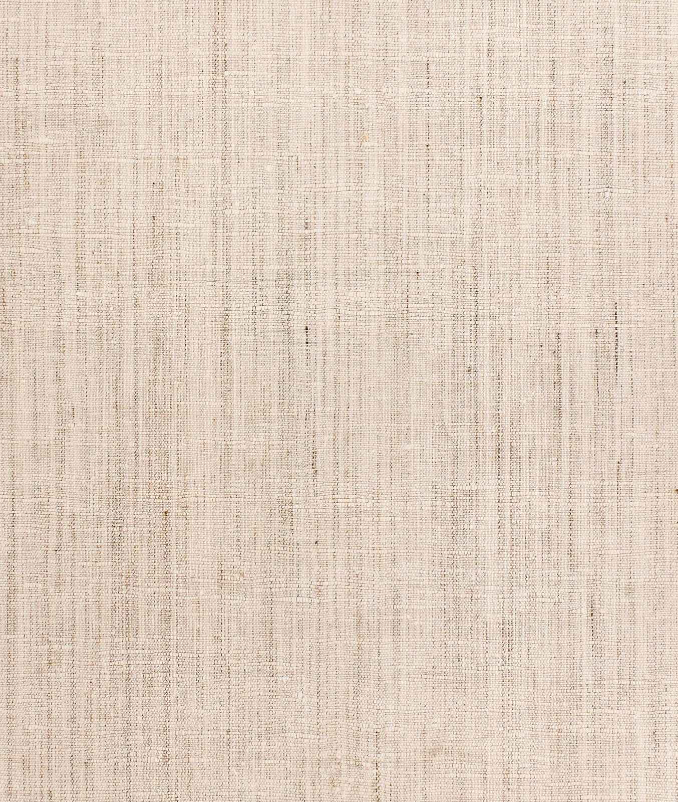 Pale cream-beige wallpaper with irregular linen-like vertical and crosswoven texture