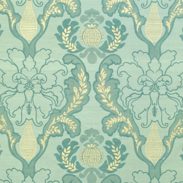 Giacosa Teal  (silk) fabric