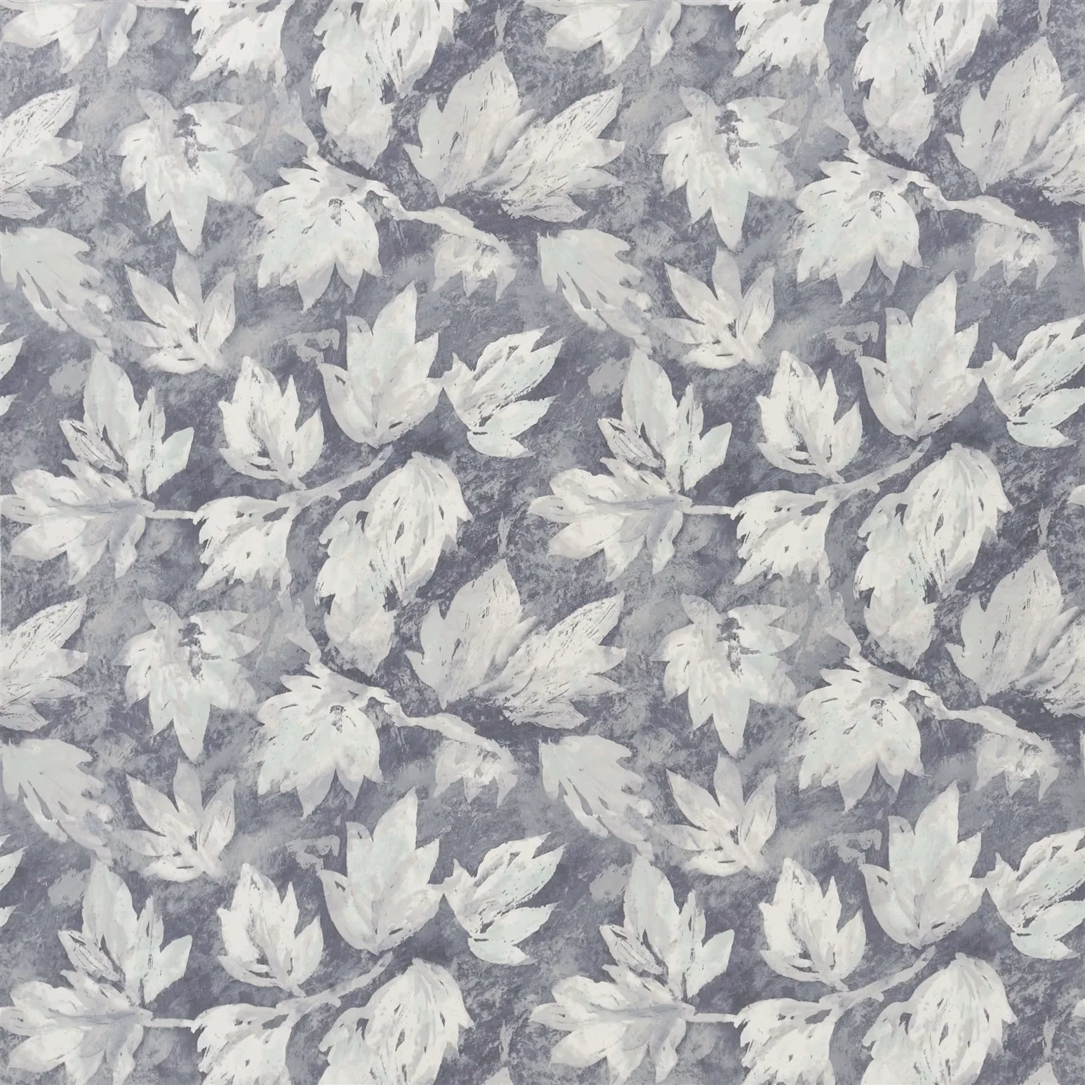Fresco Leaf Graphite fabric
