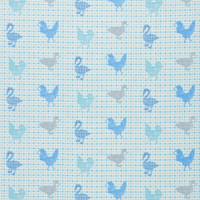 Rosecomb Cobalt fabric