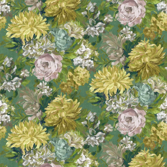 Fleur D Artistes Vintage Green fabric