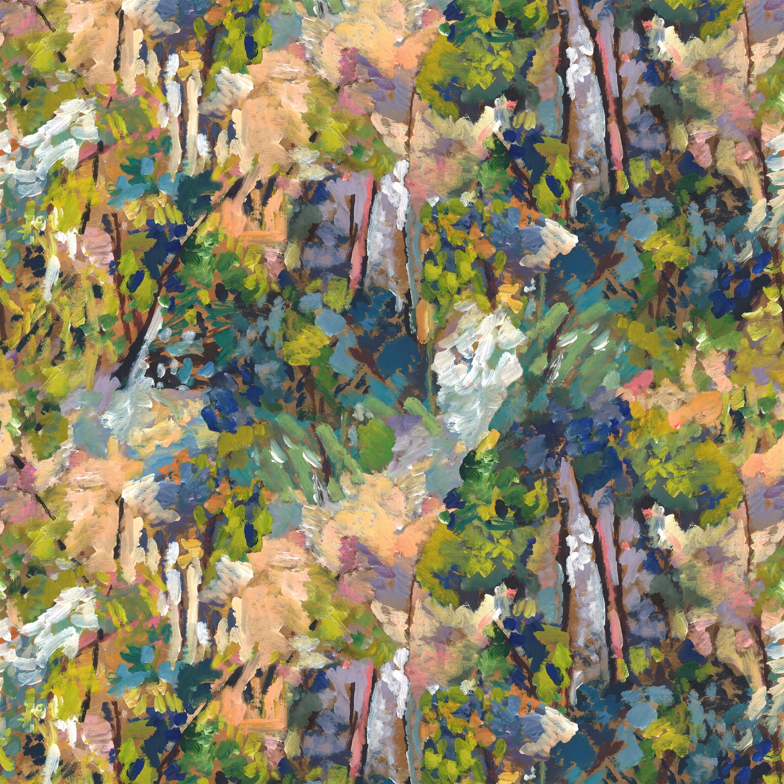 Foret Impressionniste Forest fabric