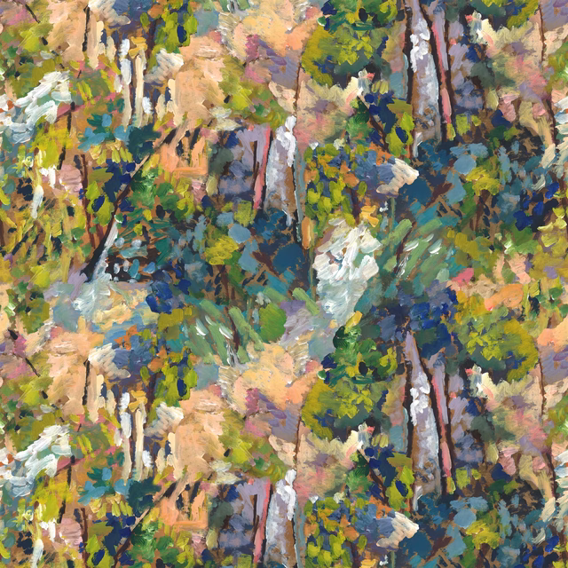 Foret Impressionniste Forest fabric