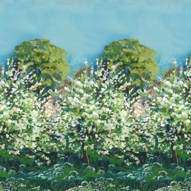 Arbre de Printemps Alta Celadon fabric