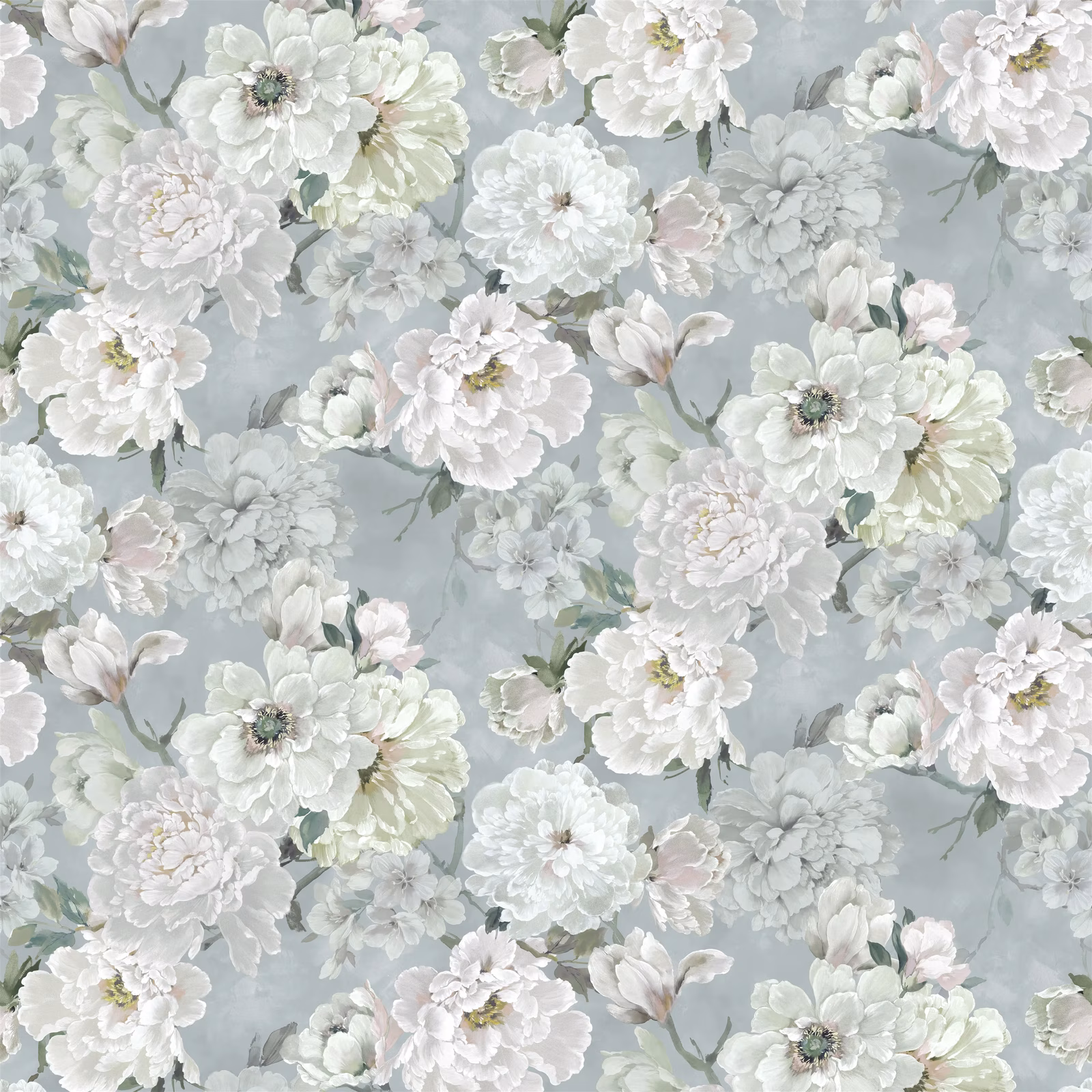 Fleur Blanche Platinum fabric