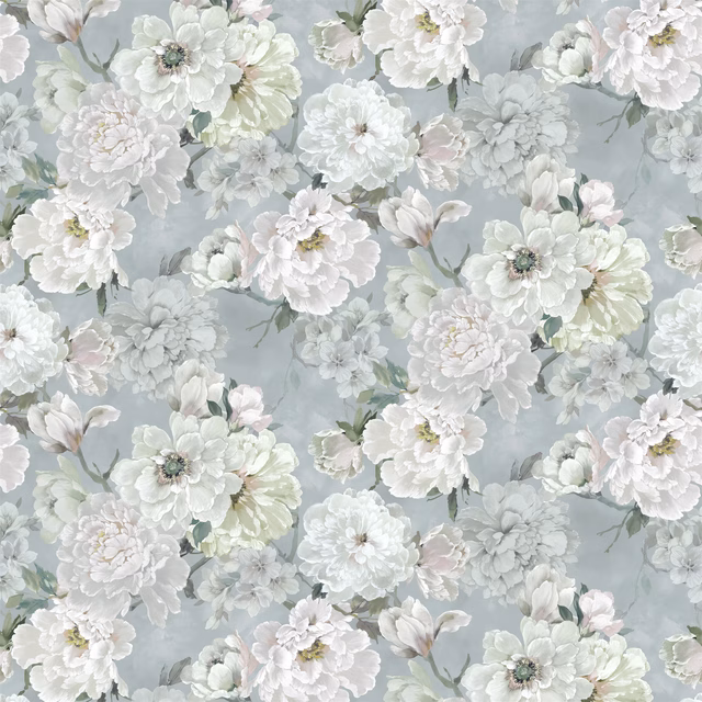 Fleur Blanche Platinum fabric