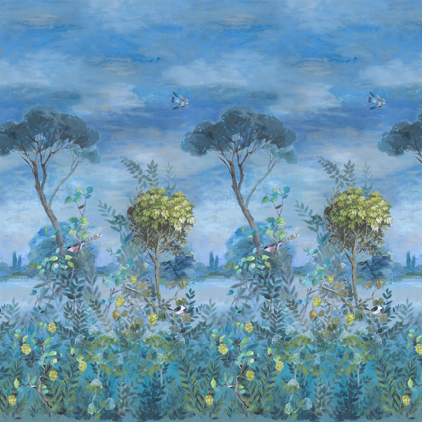 Giardino Segreto Alta Delft fabric