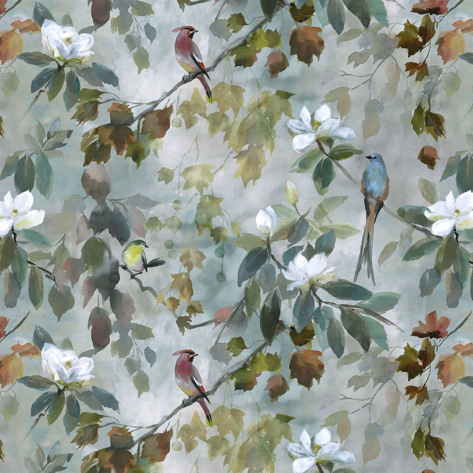Maple Tree Celadon fabric