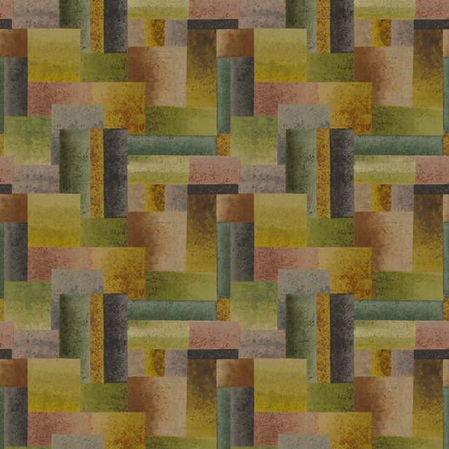 Parterre Geo Turmeric fabric