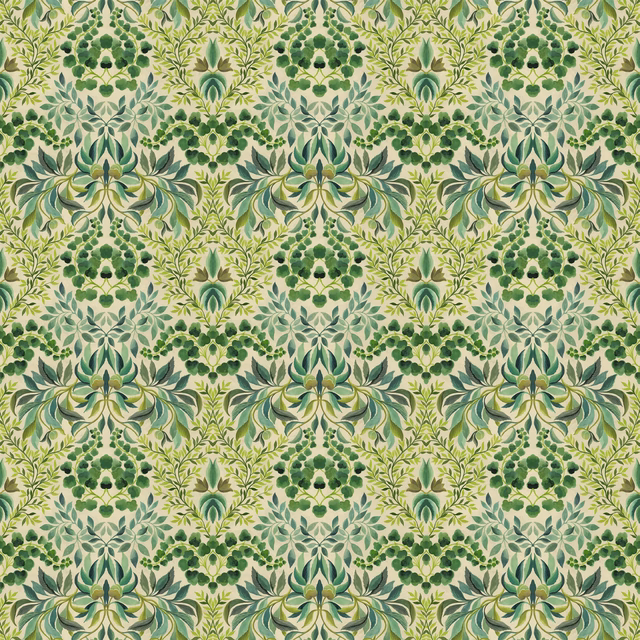 Karakusa Emerald fabric