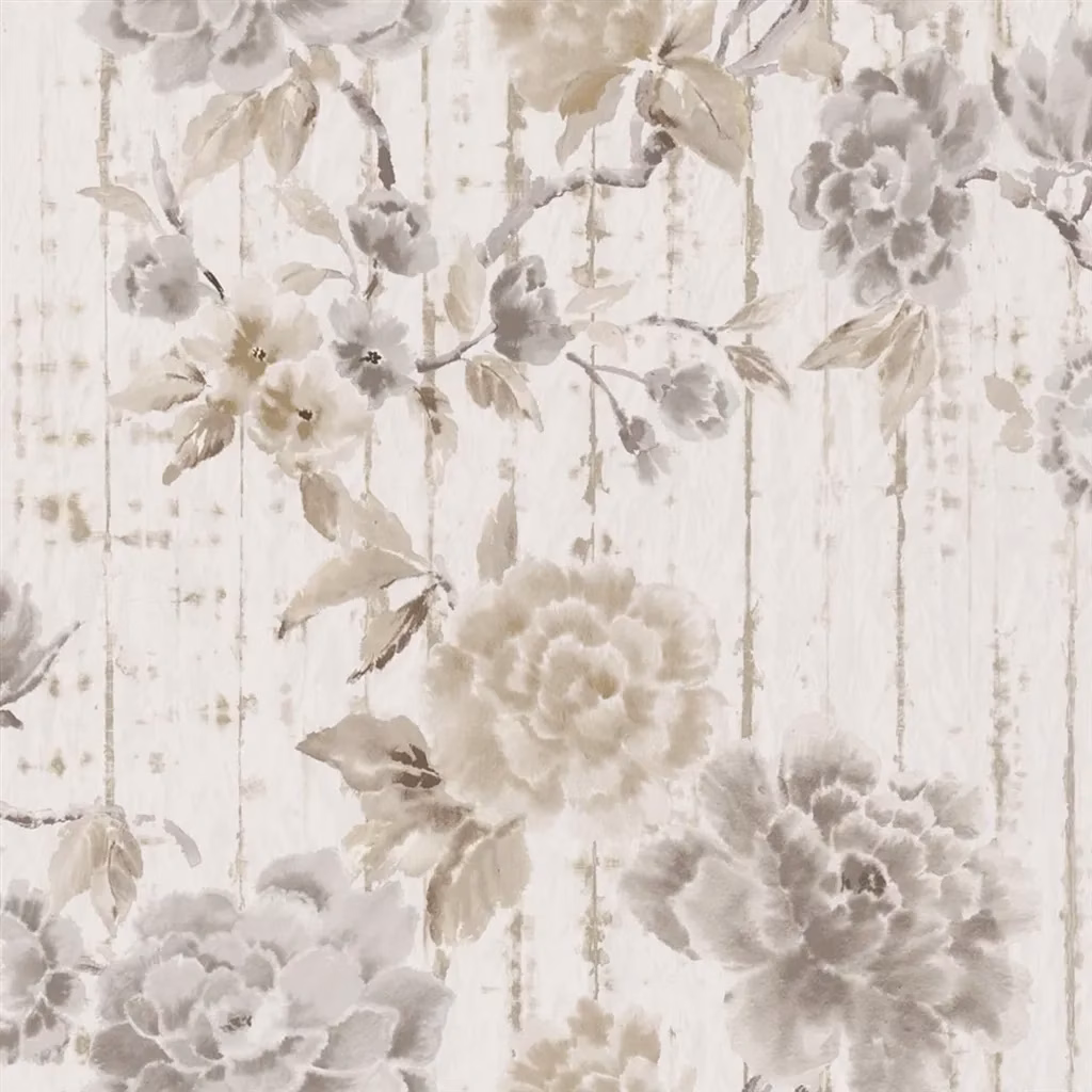 Kyoto Flower Birch fabric