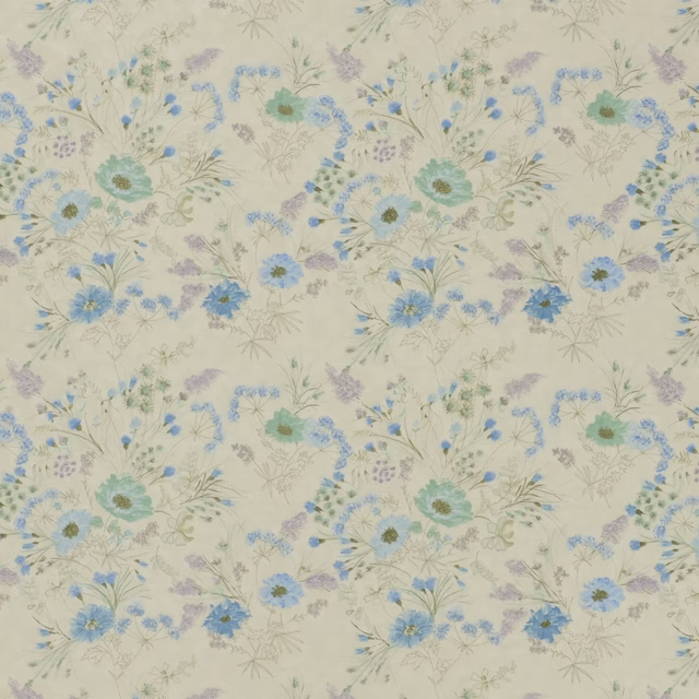 Wild Flower Delft fabric