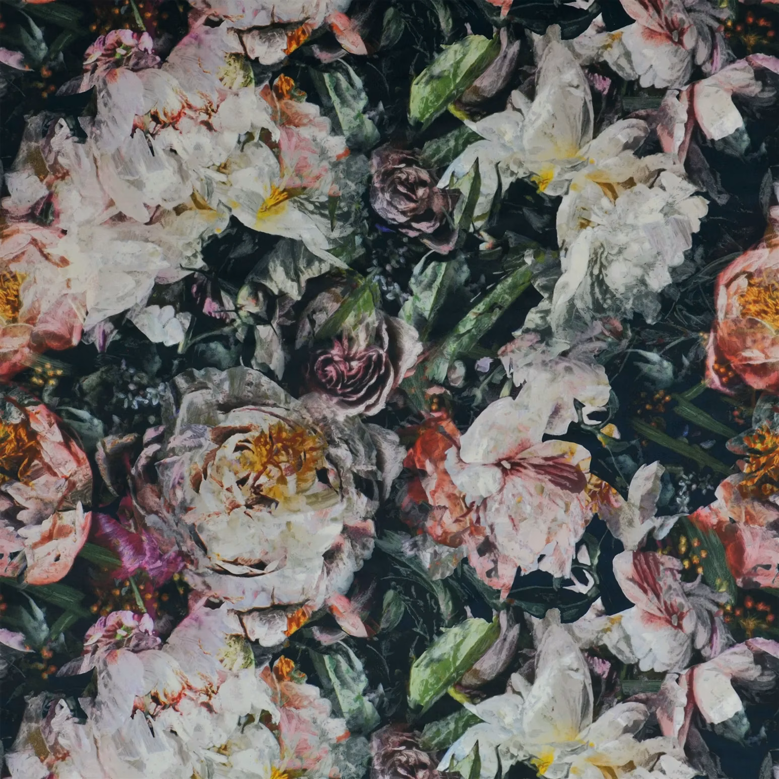 Fleur De Nuit Noir fabric