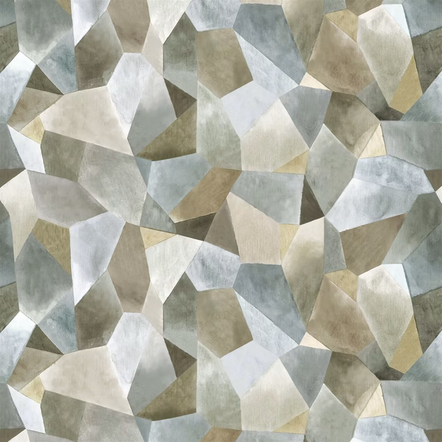 Geo Moderne Pewter fabric