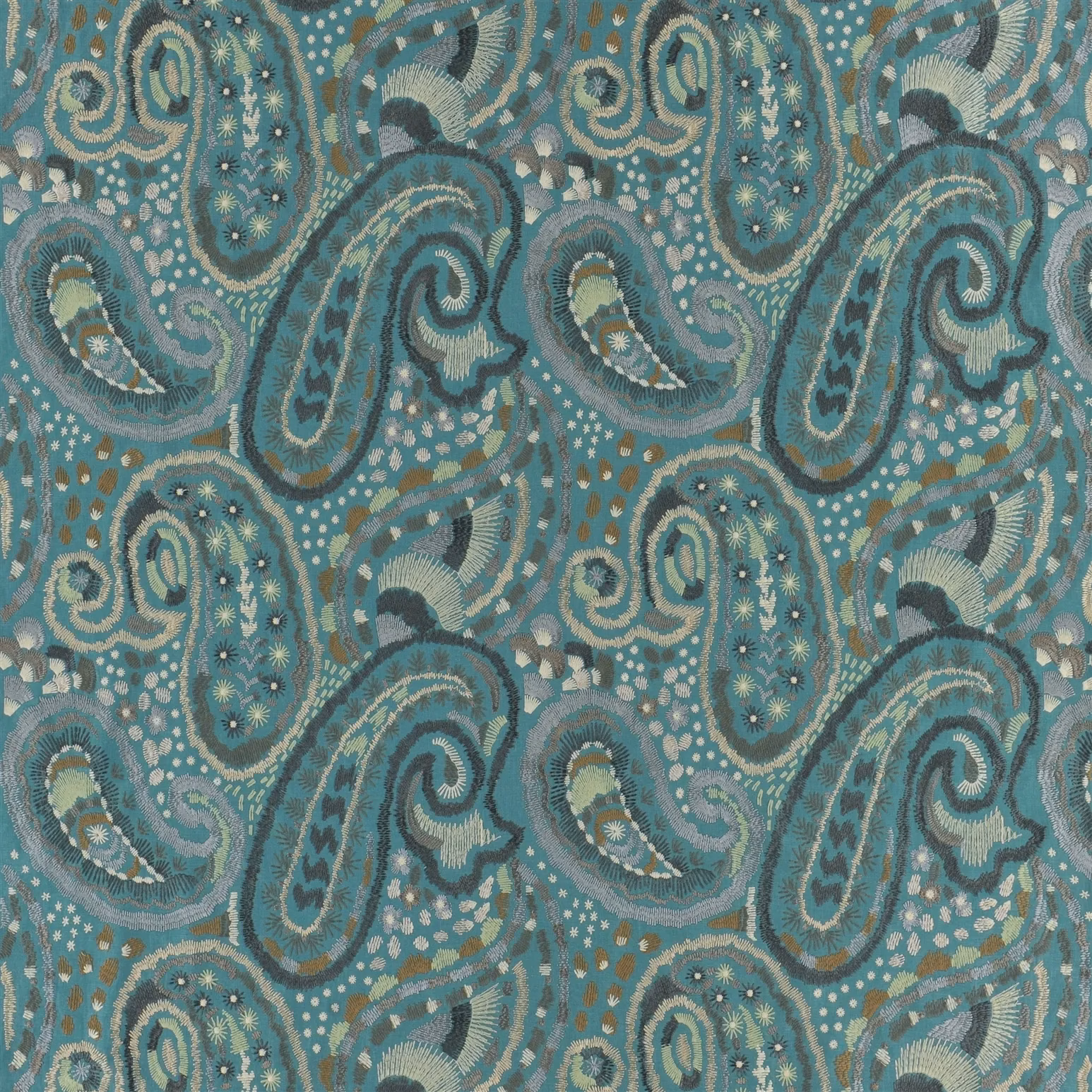 Uchiwa Teal fabric