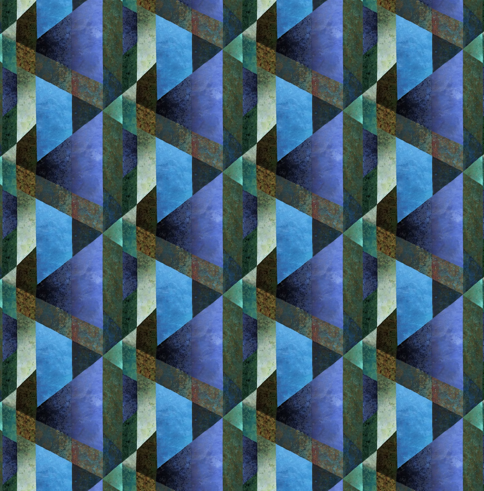 Minakari Geo Cobalt fabric