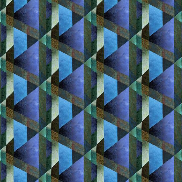 Minakari Geo Cobalt fabric