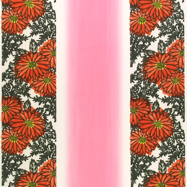 Ikebana Poppy fabric