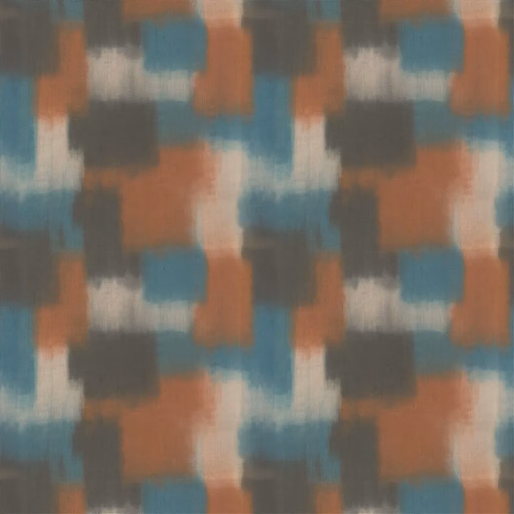 Carres Ombres Terracotta fabric