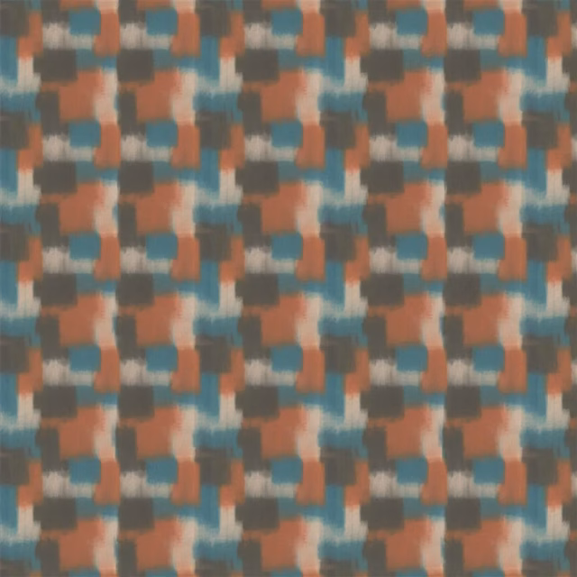 Carres Ombres Terracotta fabric