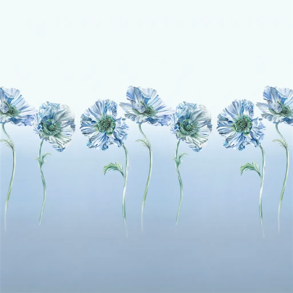 Coquelicot Delft fabric
