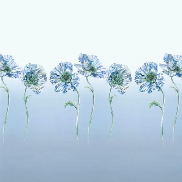Coquelicot Delft fabric