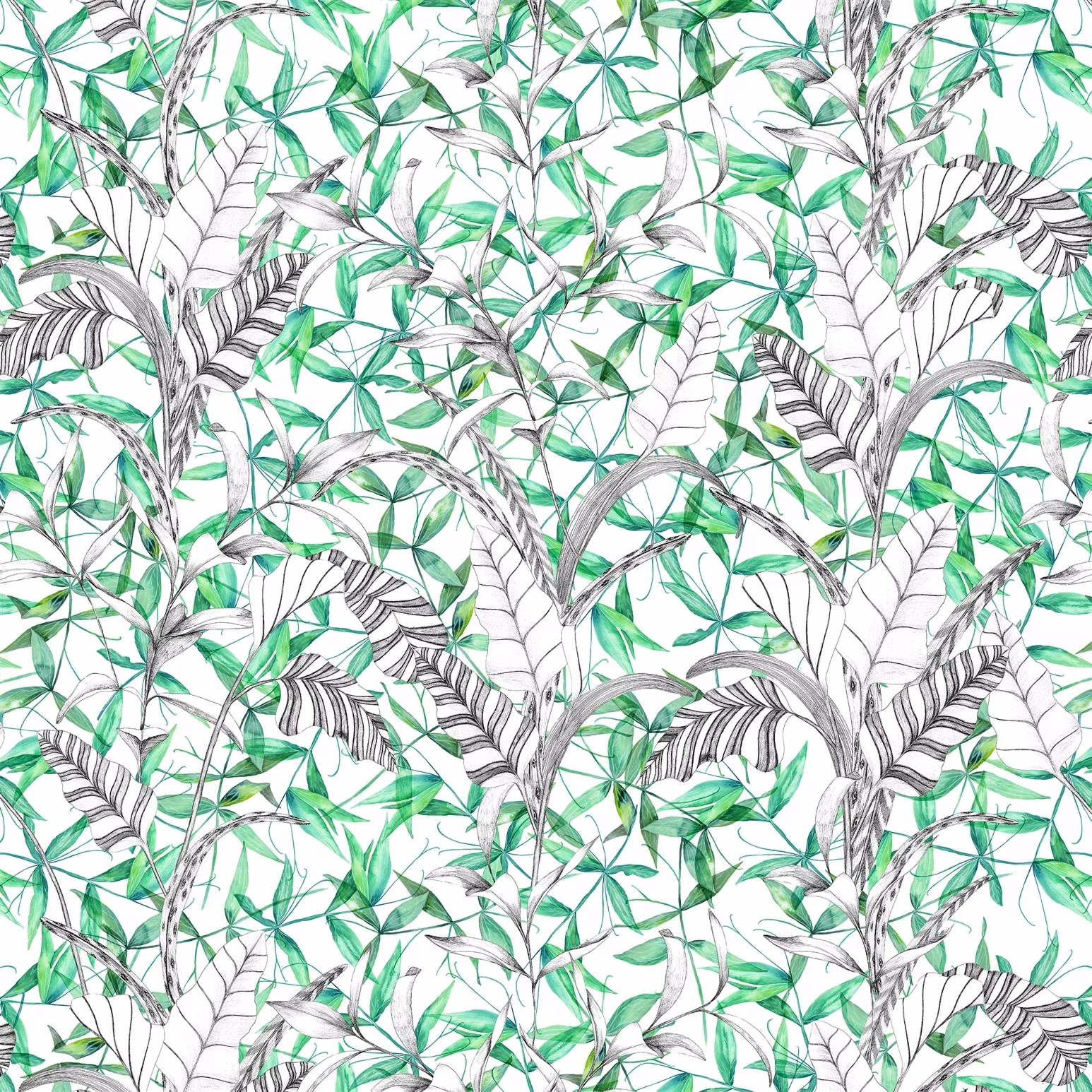 Palme Botanique Outdoor Emerald fabric