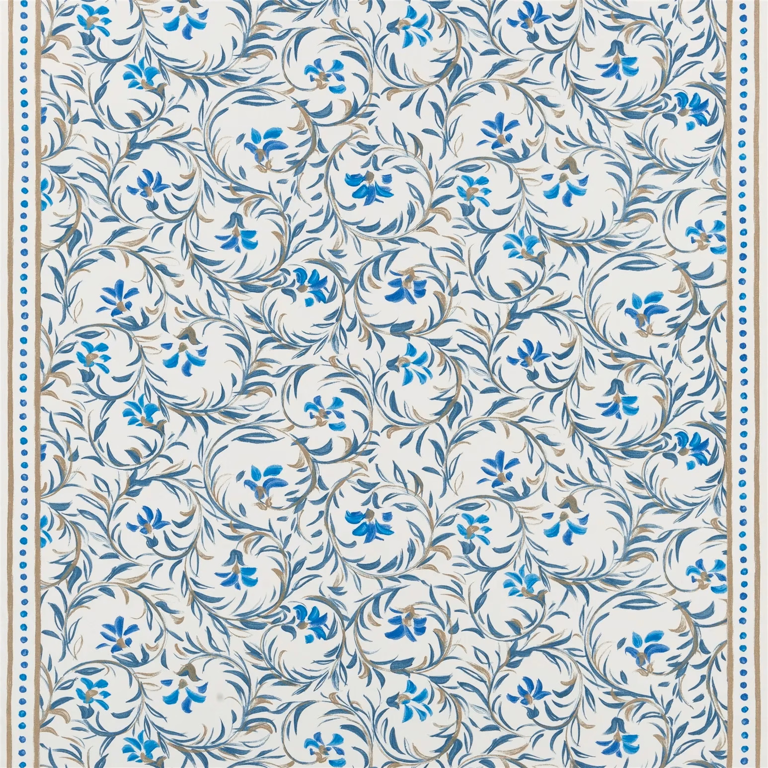 Fleur Indienne Indigo fabric