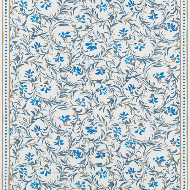 Fleur Indienne Indigo fabric