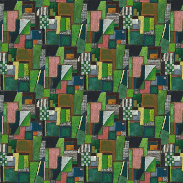 Raku Patchwork Emerald fabric