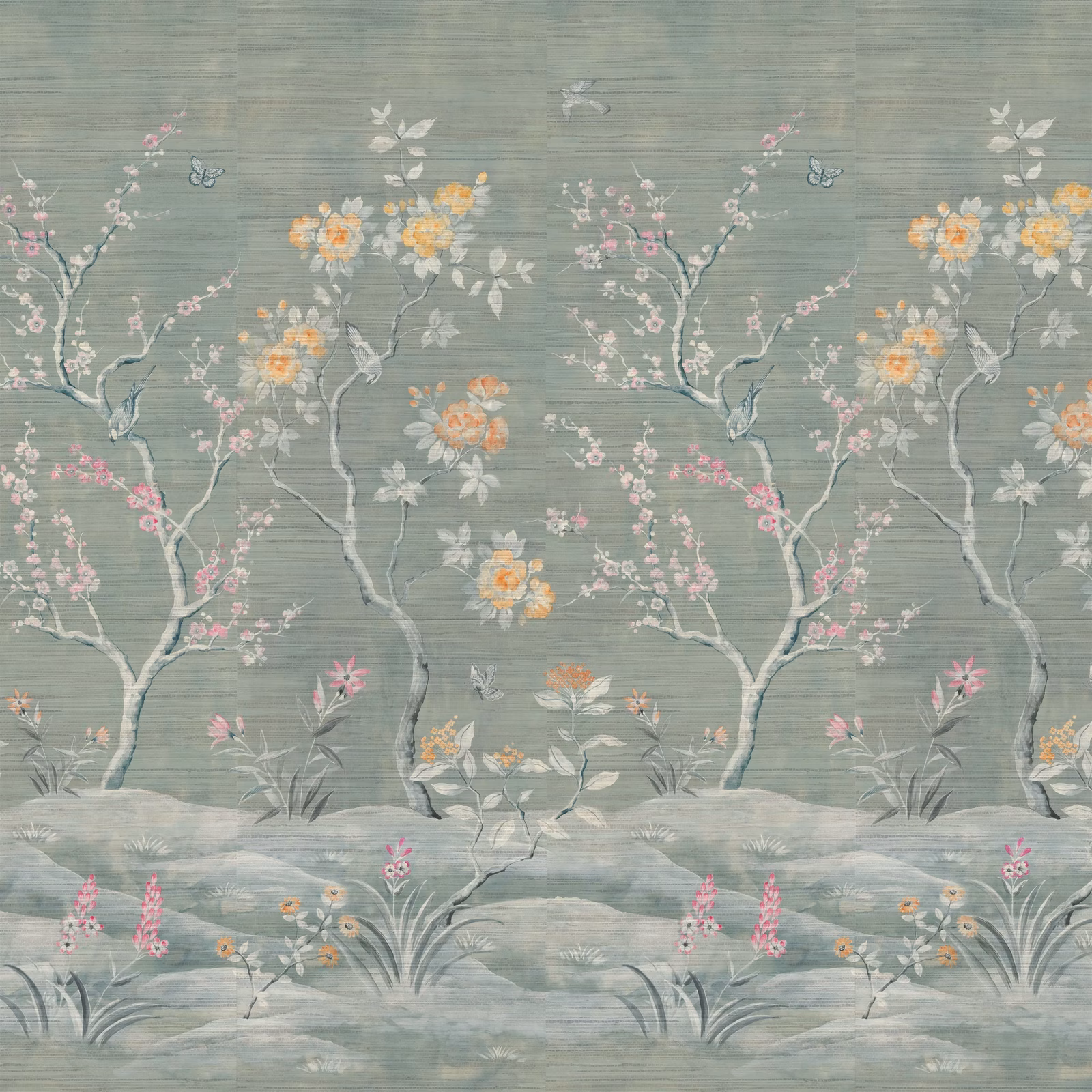 Manohari Grasscloth Blossom fabric