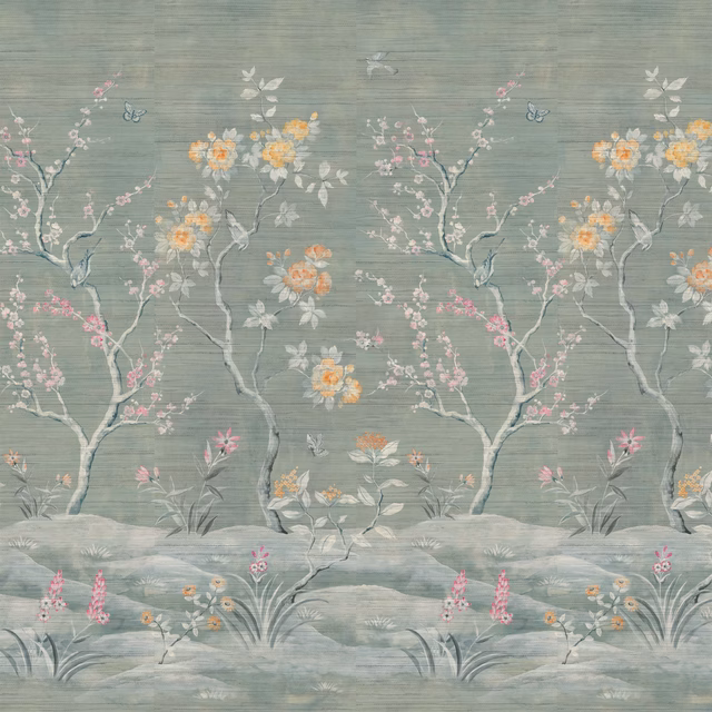 Manohari Grasscloth Blossom fabric