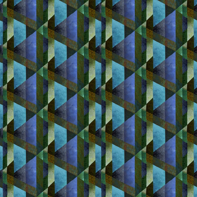 Minakari Geo Cobalt fabric