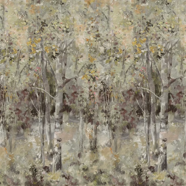 Bois de Bouleau Grasscloth Scene 2 Sepia fabric